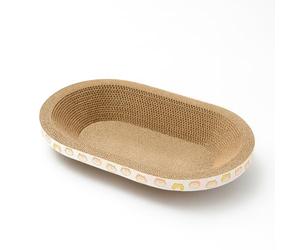 GardenSkill Cat Scratcher Bed for Indoors | Oval Cat Scratching Board & Kitten Lounger | Durable Corrugated Cardboard Scratch Pad for Healthy Claws & Furniture Protection | Cosy Pet House Accessory