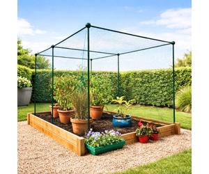 Gardenskill Garden Grow House Tent Fruit Vegetable Frame With Insect Protection Mesh Cover 2X1X1.25M H