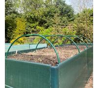 Gardenskill Garden Grow Tunnel Kit - Modular Polytunnel Hoop House Plant Crop Frame For Raised Bed, Allotment, Outdoors 3X1X0.5M H