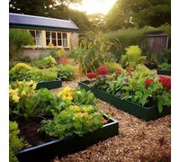 Gardenskill Garden Raised Bed 2.5X2.5X0.15M H - Modular Vegetable Planter Frame Kit For Crops Flowers - Easy Build 6" H Grow Box