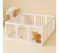 GardenSkill Large Pet Playpen & Puppy Pen For Indoors, Secure Extendable Rabbit Run & Kitten Enclosure With Locking Gate And Windows, 12 Panel