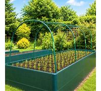 Gardenskill Metal Garden Grow Tunnel Frame - Extendable Arch Hoop High House For Polytunnel Plant Protection Raised Bed 5X1X1M H
