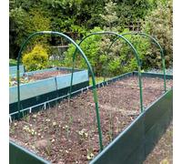 Gardenskill Metal Garden Tunnel Hoop Kit - Extendable Arch Hoops For Polytunnel Cloche Plant Protection Raised Bed 1.5X0.8M, Pk 6