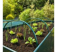 Gardenskill Metal Garden Tunnel Hoop Kit - Extendable Arch Hoops For Polytunnel Plant Protection Raised Bed 1M W X 0.5M H, Pk 6