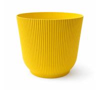 GardenSkill Modern Indoor & Outdoor Plant Pot 37Cm, Yellow, Extra Large Ribbed Planter And Flowerpot For Houseplants, Patio, Home, Monstera