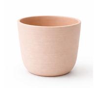 GardenSkill Modern Scandi Style Indoor Plant Pot 12.5Cm, Clay Colour, Small Planter & Drip Tray With Textured Matte Finish For Succulent Herb