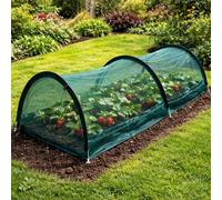 GardenSkill Pop Up Mini Garden Grow Tunnel 2M Long - Instant Insect Mesh Plant Protection Cover With Zip Doors For Seedling Salad Fruit Herb