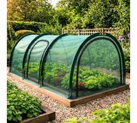 GardenSkill Pro-Gro Net Grow Tunnel 3m x 1m | Heavy Duty Vegetable & Crop Protection Tunnel | 4mm Butterfly & Bird Netting Cover | 3 Large Zipped Access Doors