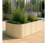 GardenSkill Raised Bed for Garden & Patio | Large Galvanised Planter for Herbs, Vegetables, Fruit & Flowers | Outdoor Rectangular Plant Trough with Safety Edging & Rust Protective Coating (180x90cm)