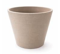 GardenSkill Scandi Style Indoor Plant Pot 20Cm, Mocha, Fluted Planter & Drip Tray With Textured Matte Finish For Succulents Peace Lilies Herbs