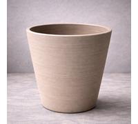 GardenSkill Scandi Style Indoor Plant Pot 20Cm, Pack 3, Mocha, Fluted Flowerpot Planter & Drip Tray For Succulent Peace Lily Herb Home Decor