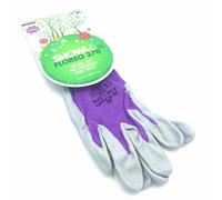 GardenSkill Showa Floreo 370 Gardening Gloves - Lightweight Multipurpose Outdoor Garden Gloves, Nitrile Easy Grip Coating, Medium Purple Pk2