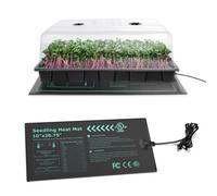 GardenSkill Xl Propagator With Seed Tray Box 58X37Cm, Full Spectrum Led Grow Light & Heat Mat - Electric Indoor Greenhouse Seedling Starter