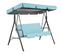GardenSwingReplacementCanopyCoverRuffPatioHammockToVResistantShadeforOutdoorSwingSeatSize:195x125x15cm/150x50x10cmColor:Cyan