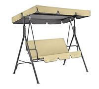 GardenSwingReplacementCanopyCoverRuffUVProtectionRoofforPatioHammockChairOutdoorSwingTopCover(Sizes:164x114x15cm&150x50x10cmColor:Beige)