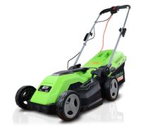 GardenTek 1600W 230V Corded Electric Rotary Lawnmower With Rear Roller