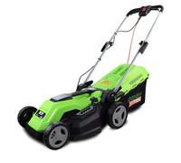 GardenTek Lawnmower 1600W Electric Push 38cm Cut Roller & Mulching 40L Grass Box