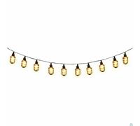 Gardenwize 10 LED Timeless Caged Lantern Solar String Lights Vintage Hanging Lights