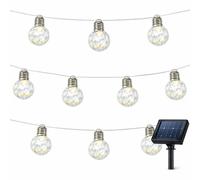 Gardenwize 10-Piece Solar String Lights - 2m Iridescent LED Bulb Lights