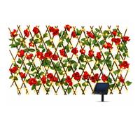 Gardenwize 100 LED Solar Extending Red Flower Trellis Gardenwize Multicolor