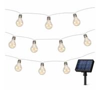 Gardenwize 10pc Solar Micro LED Bulb String Lights in Silver Gardenwize Silver