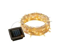 Gardenwize-192 LED Solar Powered Warm White LED Curtain Lights - Outdoor Fairy Lights, Solar String Lights with Battery Backup for Garden, Patio & Canopy Decor (GW285)