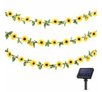 Gardenwize 2.3m Solar Sunflower Garland String Lights with 25 LEDs Gardenwize Multicolor