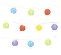 Gardenwize - 2 Metre 10 Piece Solar Powered Bright Bulb Garden String Lights, Pathway Lights - Decorative Garden Decorations No Running Costs (Multicoloured Lantern)