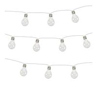 Gardenwize - 2 Metre 10 Piece Solar Powered Bright Bulb Garden String Lights, Pathway Lights - Decorative Garden Decorations No Running Costs (Micro Bulb)
