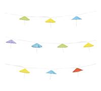Gardenwize - 2 Metre 10 Piece Solar Powered Bright Bulb Garden String Lights, Pathway Lights - Decorative Garden Decorations No Running Costs (Cocktail Umbrella)