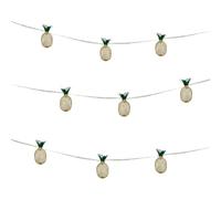 Gardenwize - 2 Metre 10 Piece Solar Powered Bright Bulb Garden String Lights, Pathway Lights - Decorative Garden Decorations No Running Costs (Pineapple Lantern)