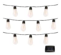 Gardenwize - 2 Metre 10 Piece Solar Powered Bright Bulb Garden String Lights, Pathway Lights - Decorative Garden Decorations No Running Costs (Filament Bulb)