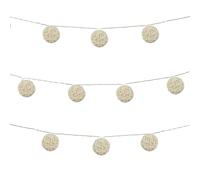 Gardenwize - 2 Metre 10 Piece Solar Powered Bright Bulb Garden String Lights, Pathway Lights - Decorative Garden Decorations No Running Costs (Wicker Ball)