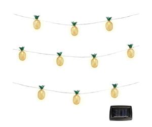 Gardenwize - 2 Metre 10 Piece Solar Powered Bright Bulb Garden String Lights, Pathway Lights - Decorative Garden Decorations No Running Costs (Pineapple Lantern)