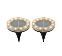 Gardenwize 2-Pack Solar Deck Lights Bright White Led Outdoor Decking Pathway Lights