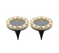 Gardenwize 2 Pack Solar Deck Lights with Bright White LED in Grey Gardenwize Grey