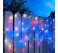 Gardenwize - 20m Solar Multi-Coloured LED String Lights, 200 LED Lights, Waterproof Copper Wire Outdoor Fairy Lights, Warm White String Lights Solar Powered for Outside Indoor Gazebo Wedding Party