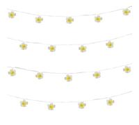 Gardenwize - 2m x 20 Piece Solar Powered Bright Bulb Garden String Lights, Pathway Lights - Decorative Garden Decorations No Running Costs (Frangipani Flower)