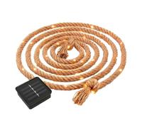 Gardenwize - 4m Solar Powered Home Decorative Rope Lights | 50 LEDs | Garden Hemp Rope String Fairy Light, Gazeebo, Post, Tree, Fence | Indoor and Outdoor (2)