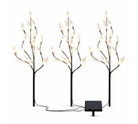 Gardenwize 60 White Led Solar Tree Lights (Set Of 3)