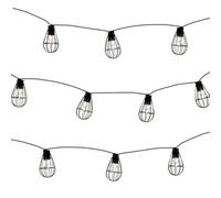 Gardenwize 8 Led Metal Bulb Solar String Lights Decorative Caged Bulb
