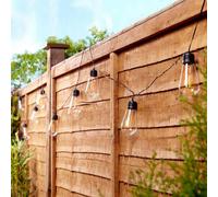 Gardenwize - 2 Metre 10 Piece Solar Powered Bright Bulb Garden String Lights, Pathway Lights - Decorative Garden Decorations No Running Costs (Filament Bulb)