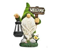 Streetwize Gonk Ornament With Solar LED Lantern & Welcome Sig 17x11x29 Multi