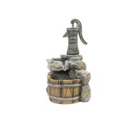 Gardenwize Garden Outdoor Hand Pump Well Solar Water Feature With Battery Back Up