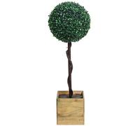 Gardenwize Garden Outdoor Solar Powered Artificial Single Bay Ball Tree Plant In Pot