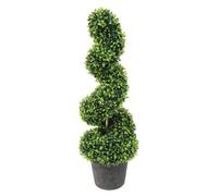 Gardenwize Garden Outdoor Solar Powered Artificial Twist Topiary Plant Tree In Pot