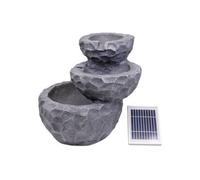 Gardenwize Solar Rock Water Feature, Grey