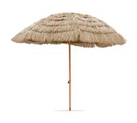 Gardenwize Garden Parasol - Straw Beach Umbrella with Tilt & Wooden Pole