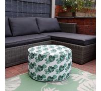 Gardenwize Home Garden Outdoor Picnic Bali Leaf Inflatable Ottoman Pouf Stool Chair