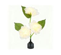 Gardenwize Hydrangea Solar Stake Light - 3 Flower Head Warm White LED Garden Light